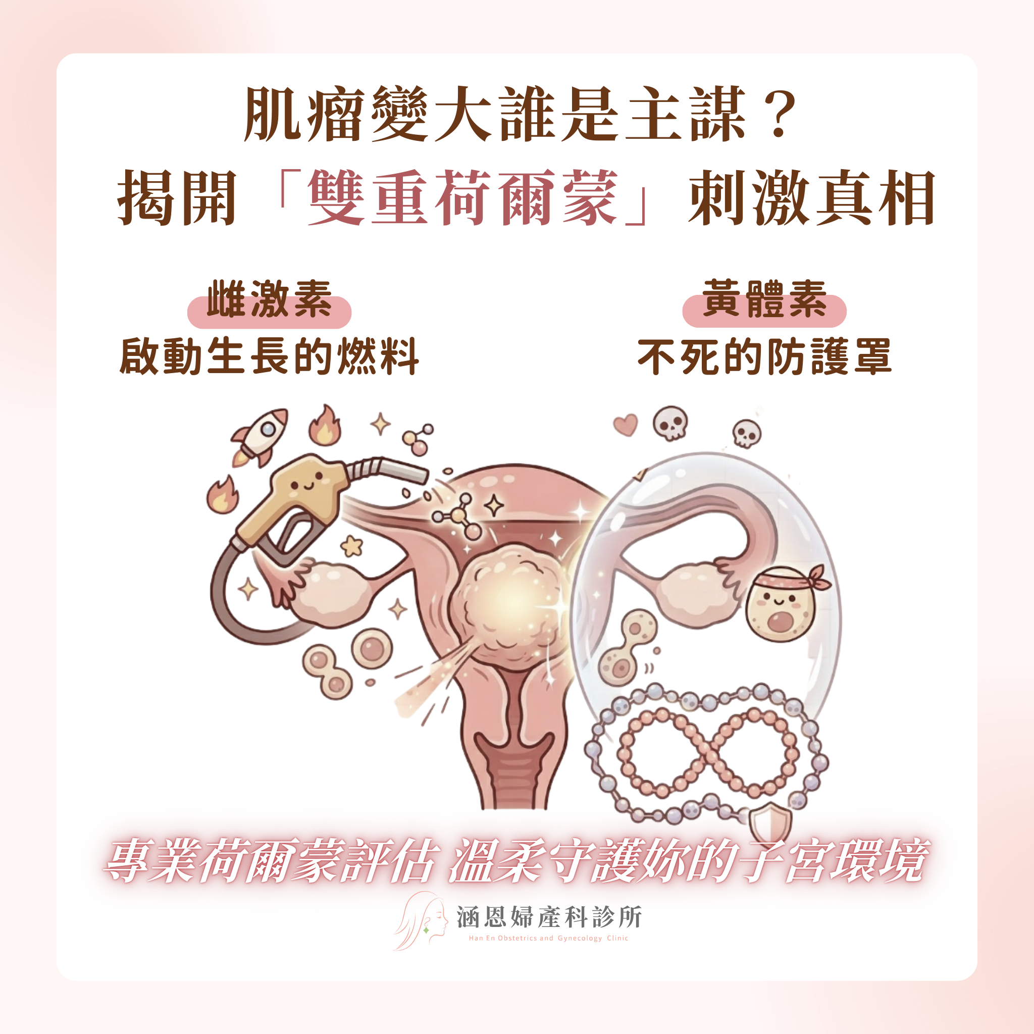 子宮肌瘤成因雌激素黃體素雙重刺激與環境荷爾蒙影響